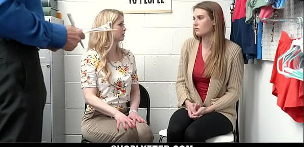  Mom and Daughter Caught by a Guard - Ashley Lane - Teenrobbers.com